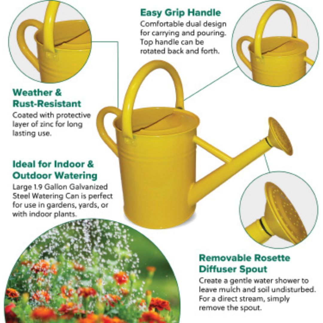 Watering Can – Sunshine Yellow – 1 Gal